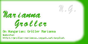 marianna groller business card