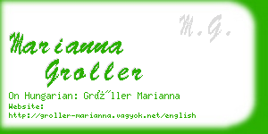 marianna groller business card